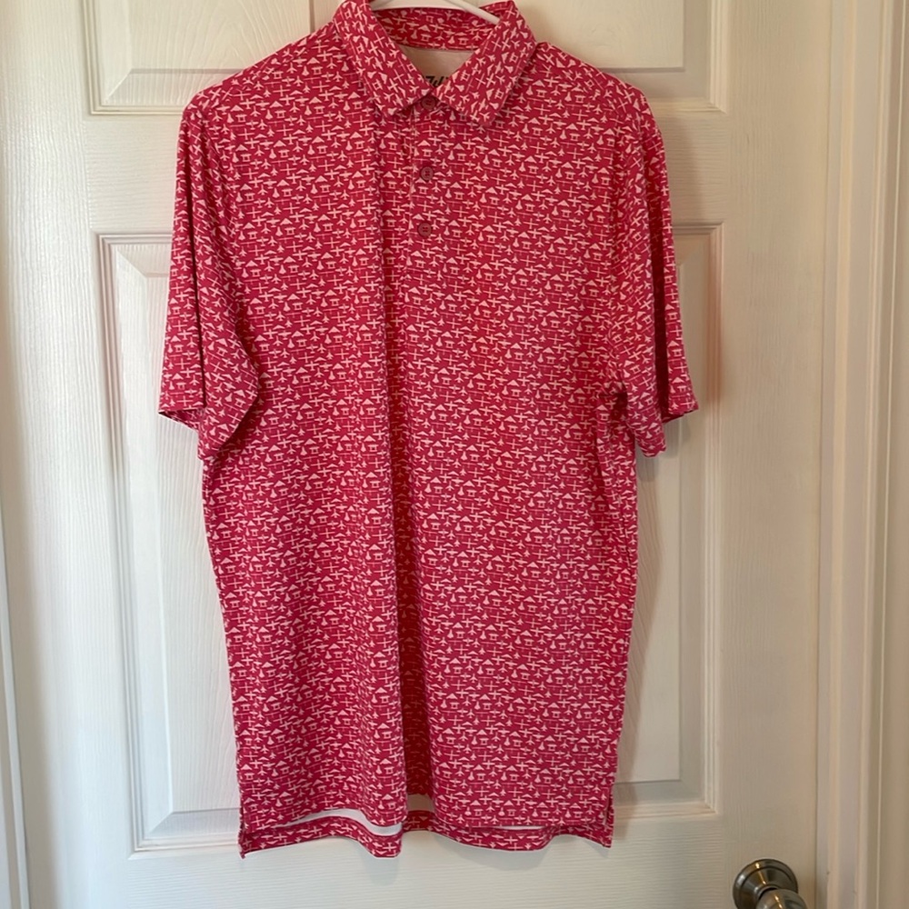 Men’s polo shirt with airplane accent